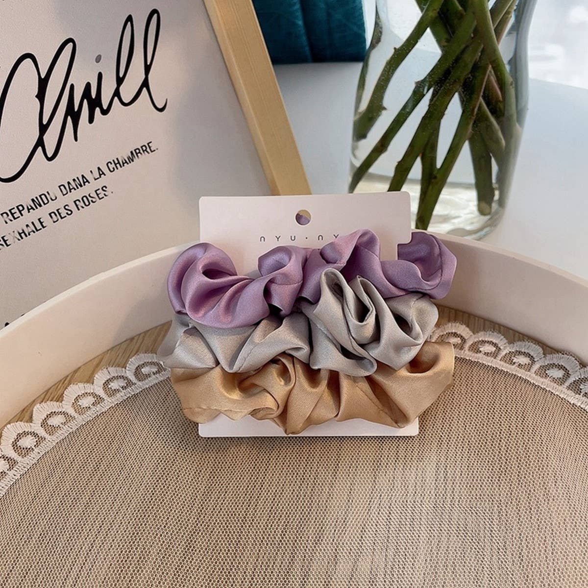ELEGANT AND EXQUISITE FRENCH HAIR SCRUNCHIES