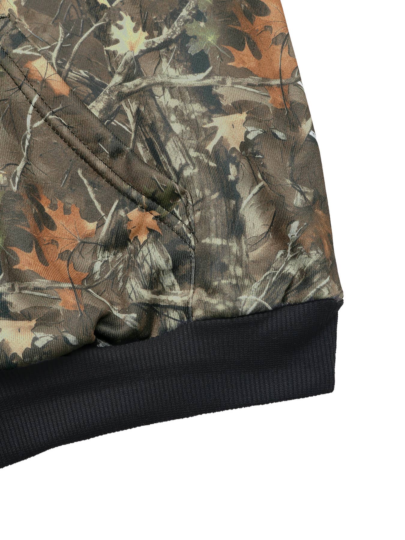 Casual plant and floral printed pullover hoodie