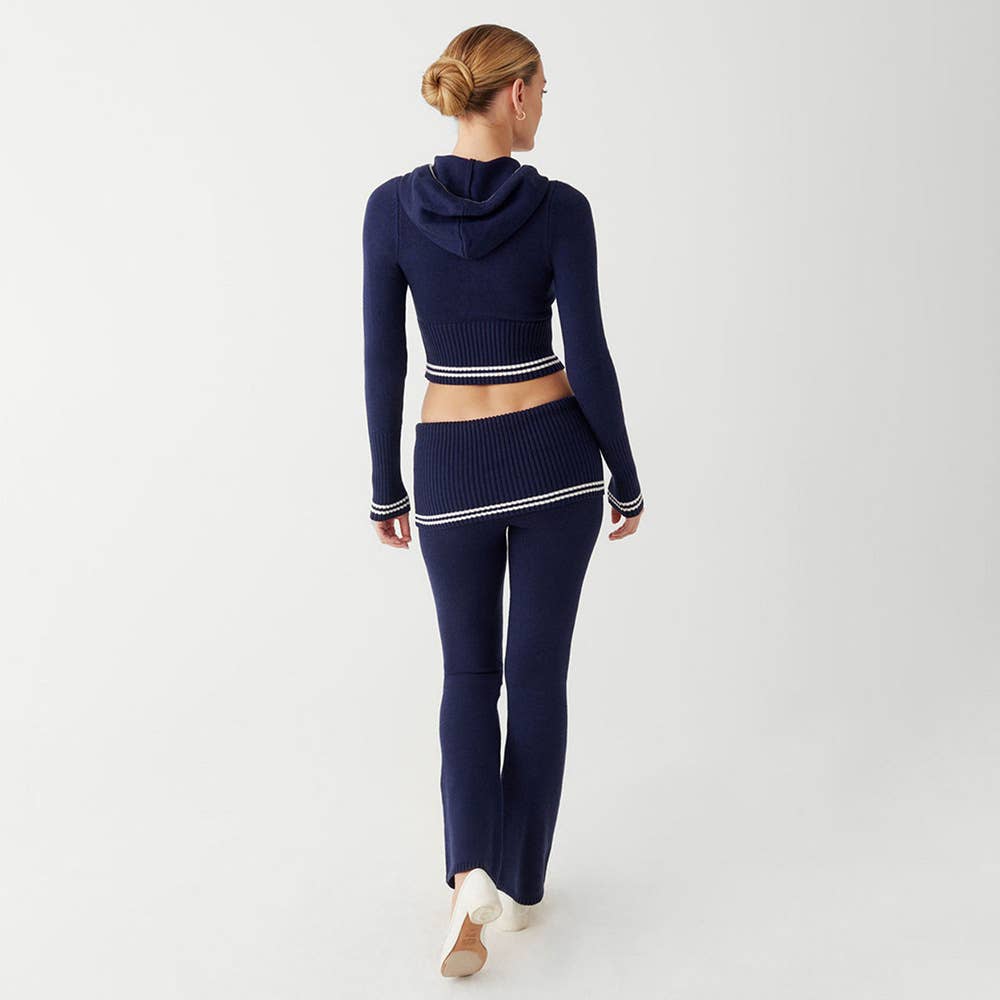 Autumn and winter fashion knitted two-piece set