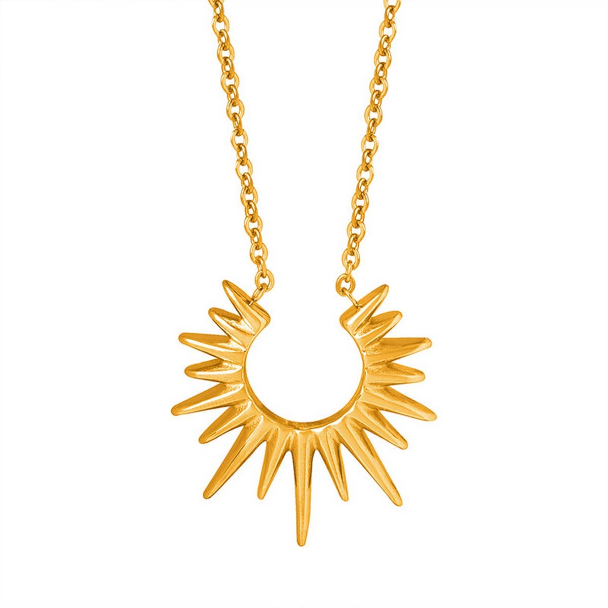 SUNFLOWER TITANIUM STEEL NECKLACE JEWELRY