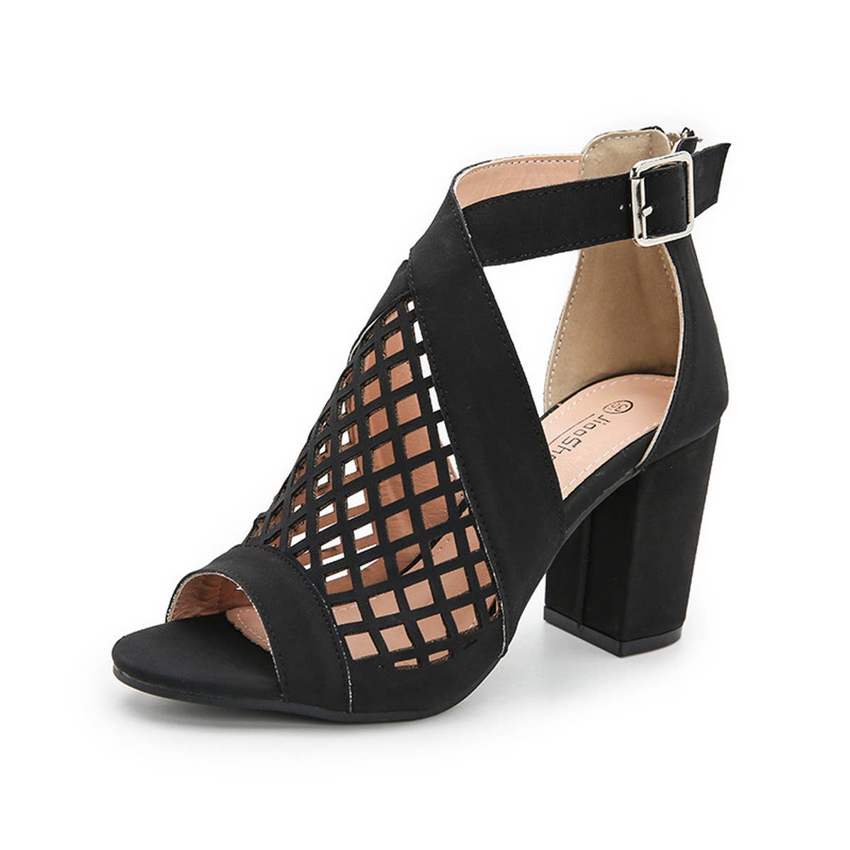 WOMEN FASHION HOLLOW THICK HEELS