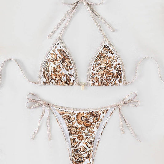 PAISLEY PRINT BIKINI SET - TIE SIDE SWIMSUIT_CWMW0918