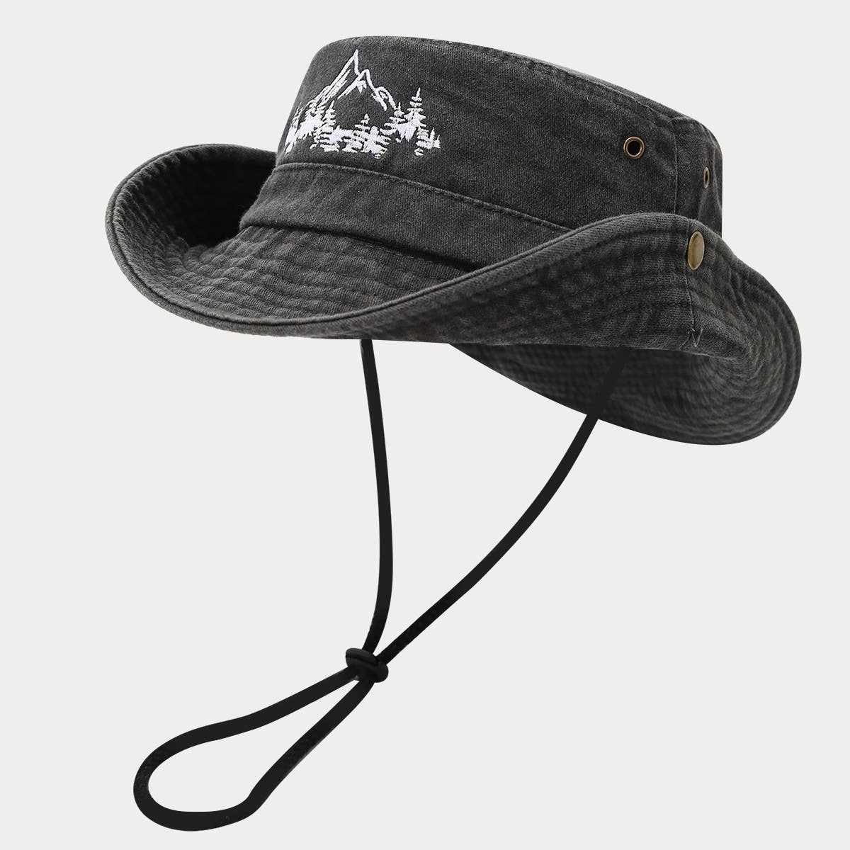 Vintage Wide Brim Sun Hat for Hiking & Camping_CWAH3887