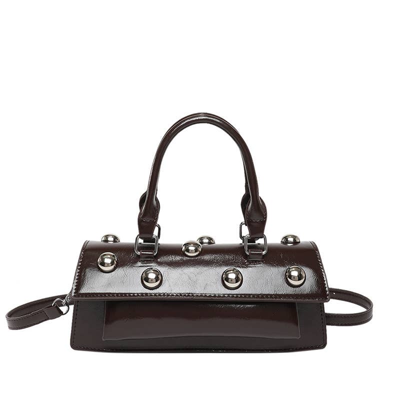 Fashionable rivet personalized hand-held tote bag