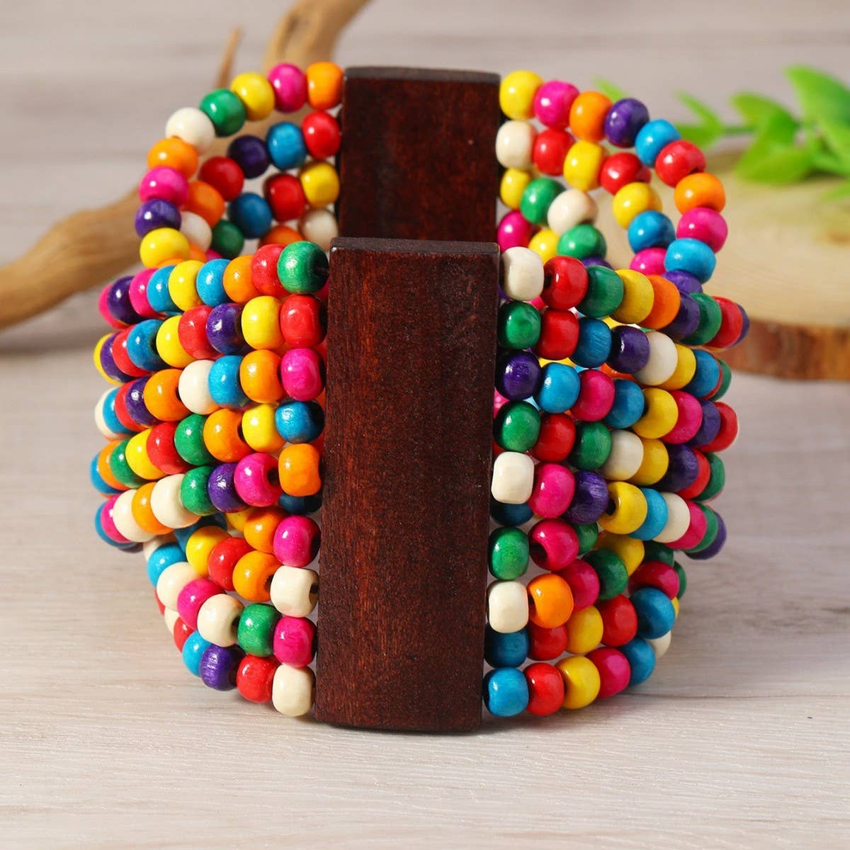 HAND-WOVEN ETHNIC RETRO WOODEN BRACELET