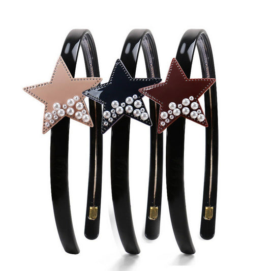 FIVE-POINTED STAR HEADBAND PEARL DIAMOND HEADBAND