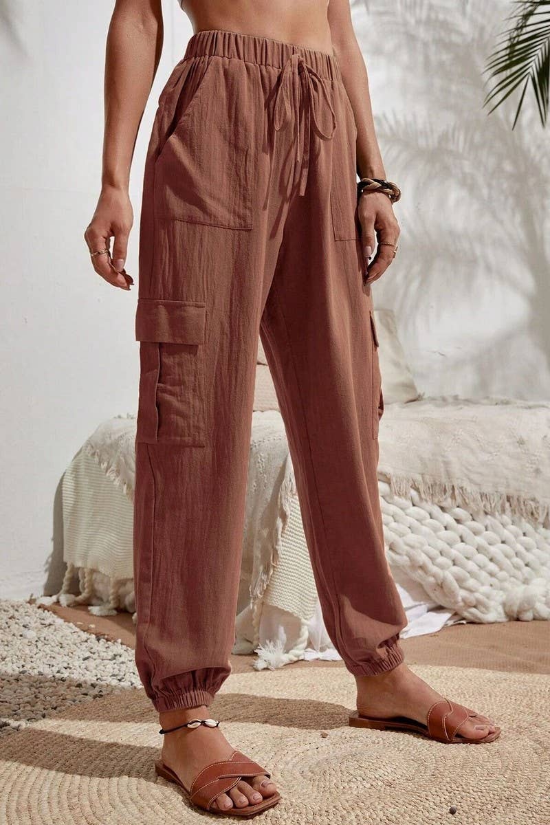 CWBLP1866_SPRING AND SUMMER SOLID COLOR CASUAL OVERALLS