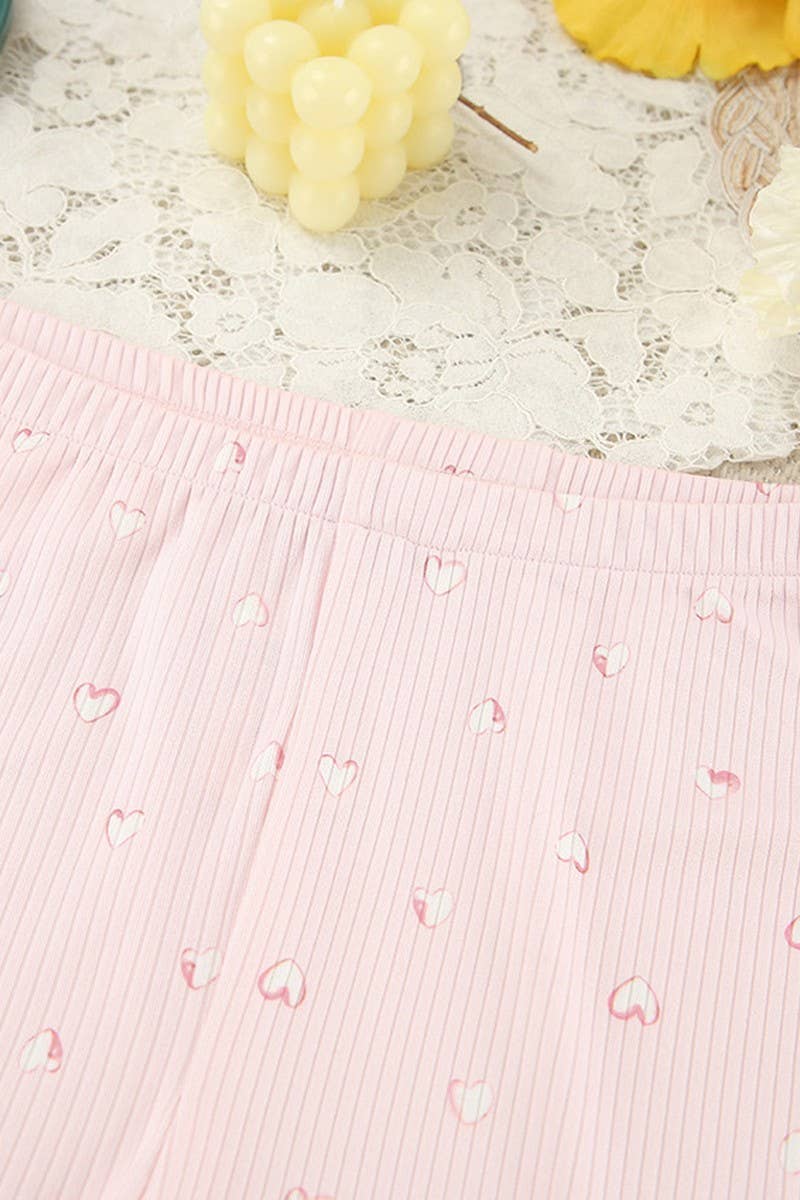 CWSPJ0376_KNITTED PRINTED SHORTS SUSPENDERS PAJAMA SET