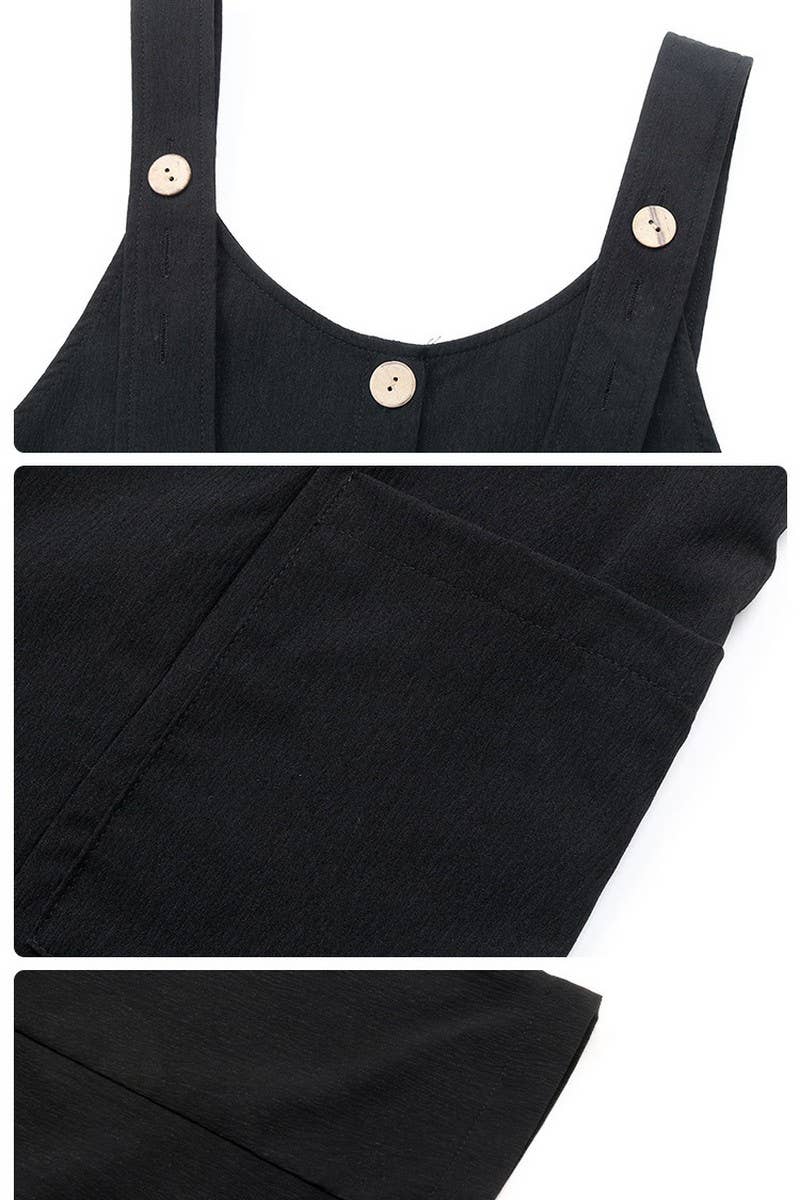 CWSJS1689_SOLID COLOR LOOSE CASUAL WORKWEAR JUMPSUIT