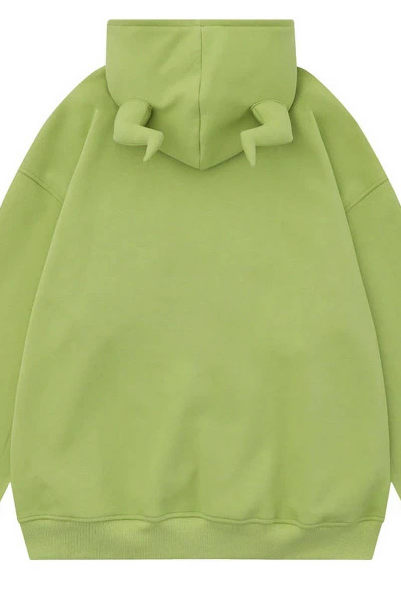 CWOHOL1117_SPIDER EMBROIDERED LOOSE FIT HOODIE