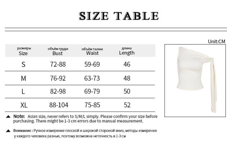 CWTBLL3315_SOLID COLOR ONE SHOULDER RIBBON SLEEVELESS TOP