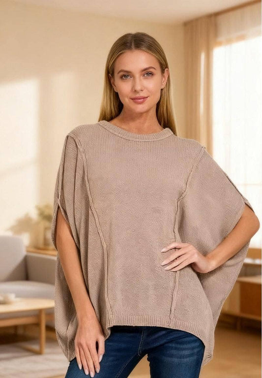 CWOSWS00162_LOOSE AND CASUAL OVERSIZED BATWING SLEEVE TOP