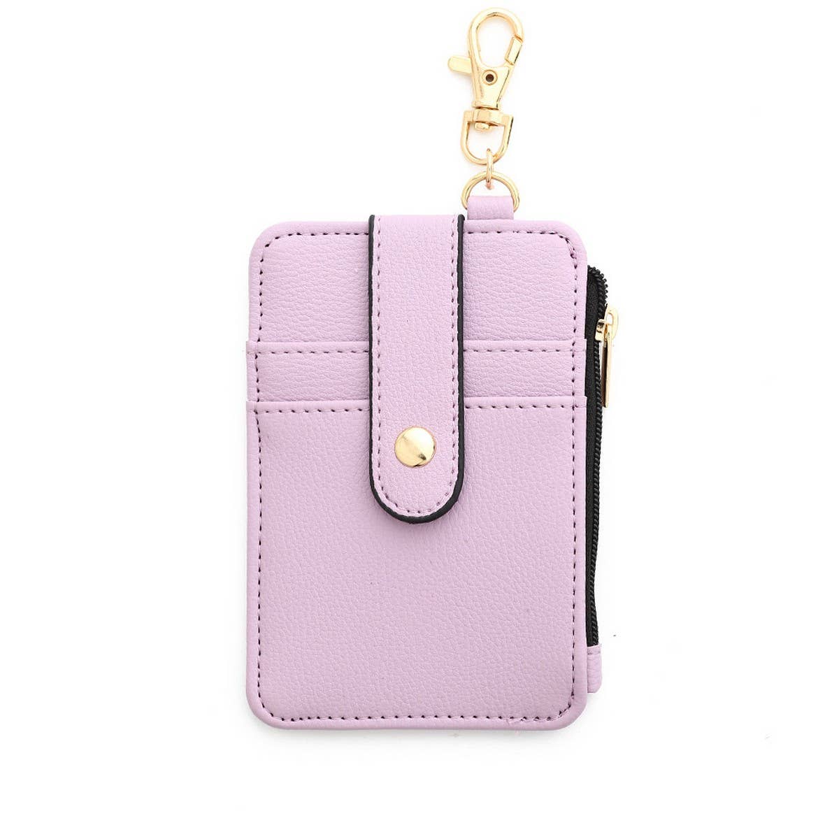 FOLDING VERTICAL ZIPPER CARD WALLET