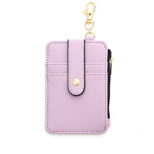 FOLDING VERTICAL ZIPPER CARD WALLET