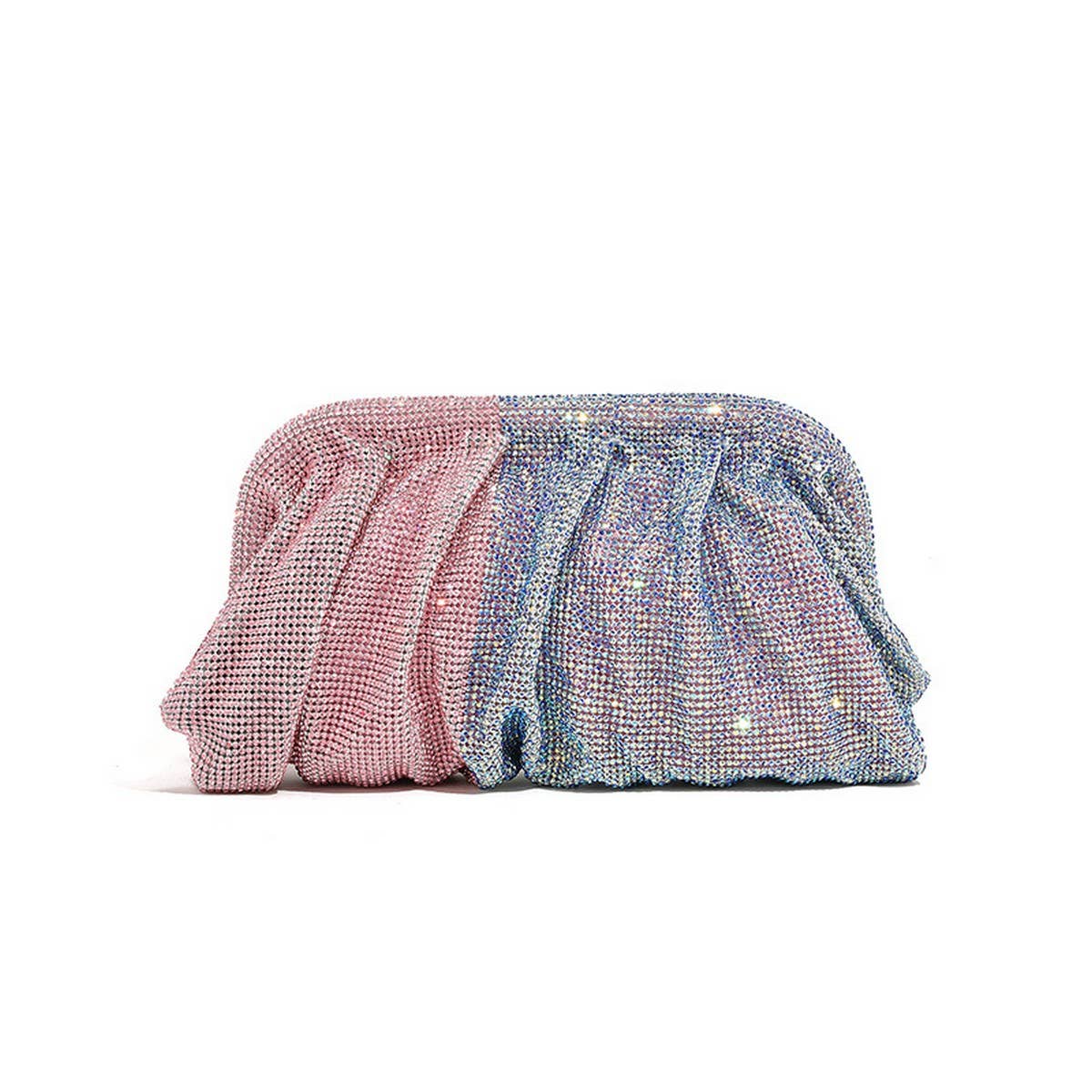 LUXURY HANDMADE RHINESTONE CLOUD CLIP EVENING BAG_CWAB3591