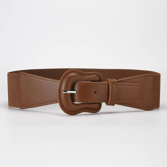 Elastic imitation leather PU with dress jacket waist seal