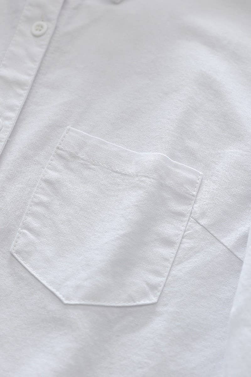 CWTSTL2242_LOOSE LAPEL POCKET LONG SLEEVE STRIPED SHIRT TOP