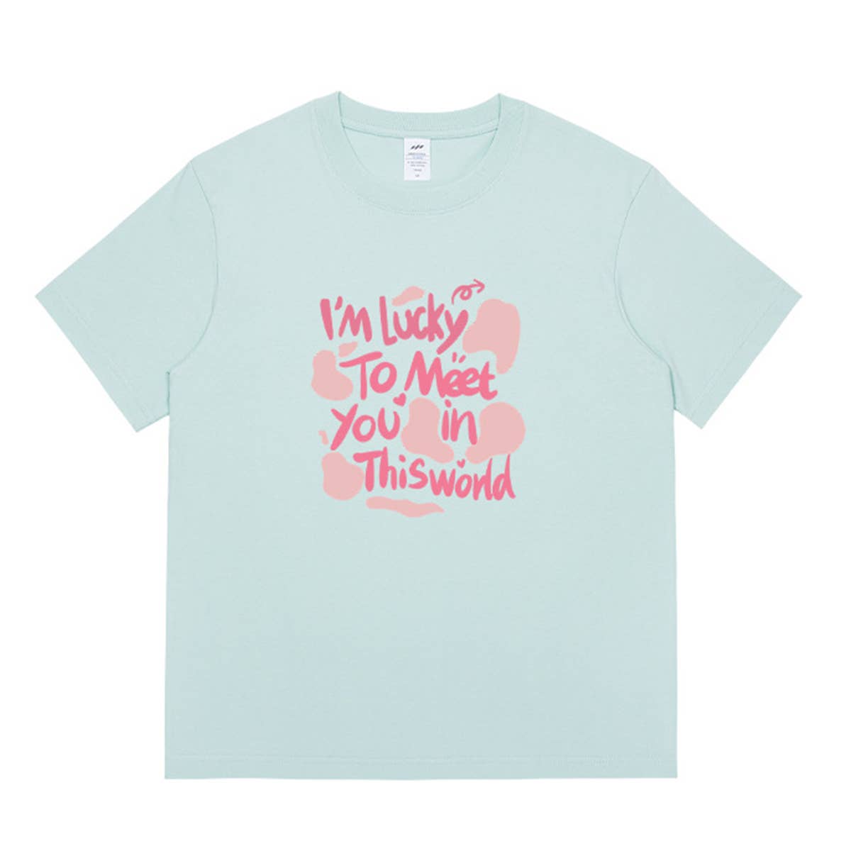 CWTTS0925_ROUND NECK LOOSE MONOGRAM PRINT SHORT SLEEVE