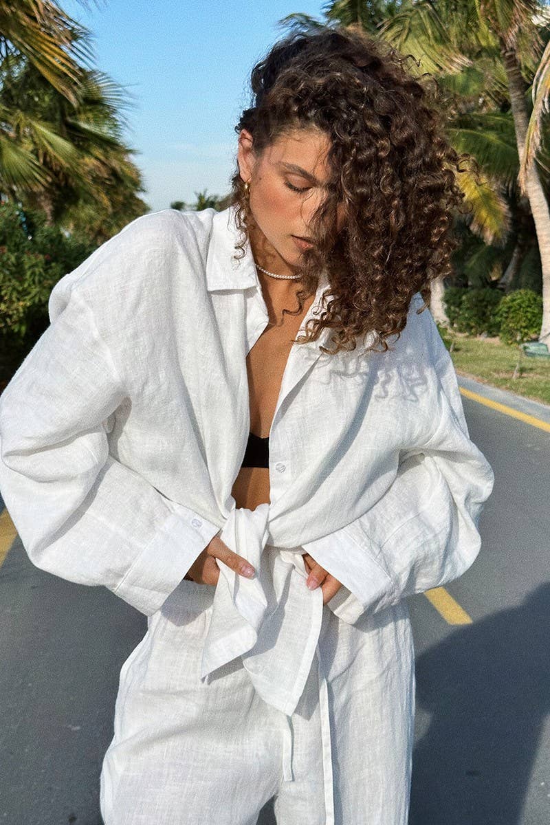 CWSTB1799_LOOSE COTTON SHIRT AND TROUSERS SET