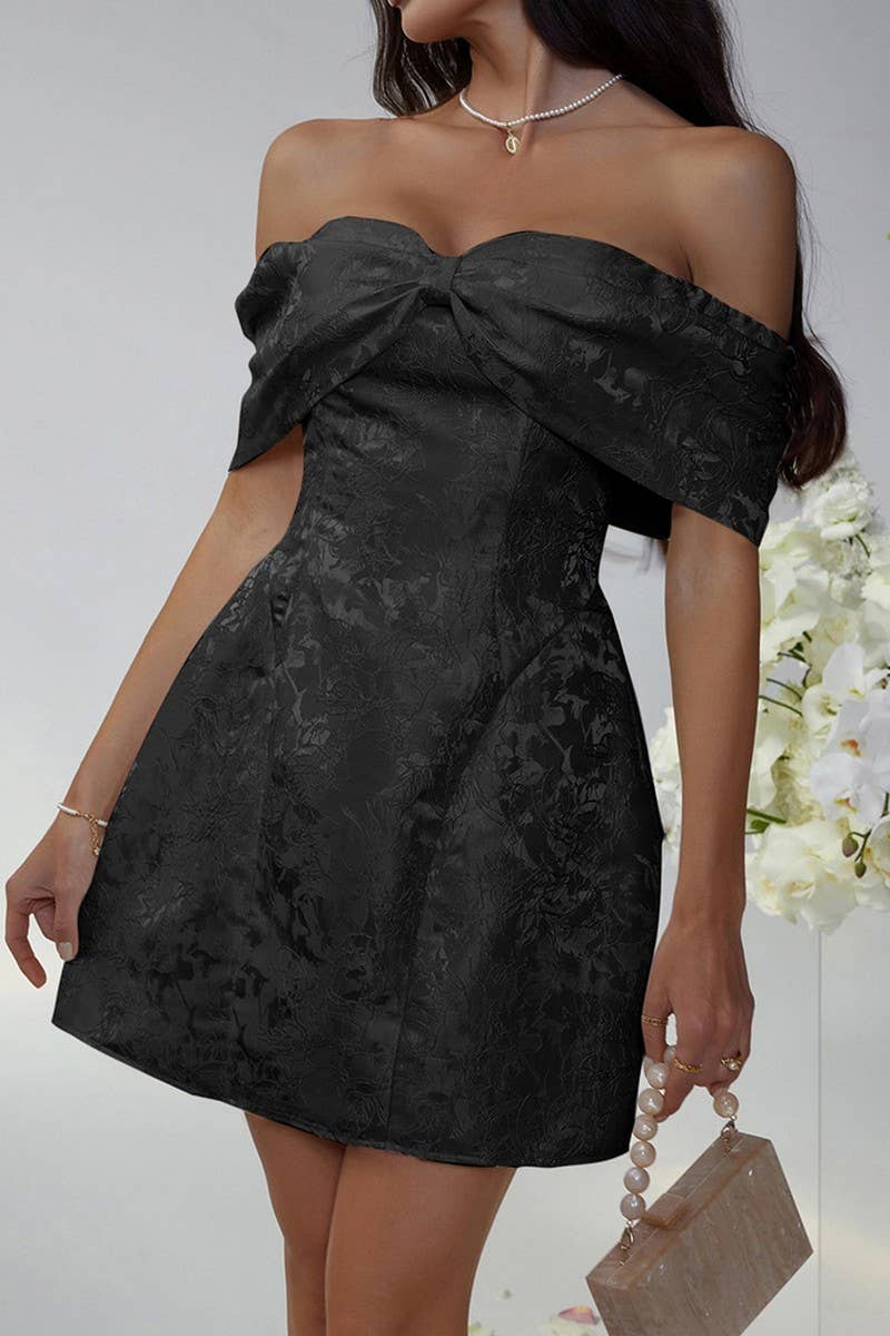 CWDSD7851_BOW-KNOT LADYLIKE TUBE TOP DRESS