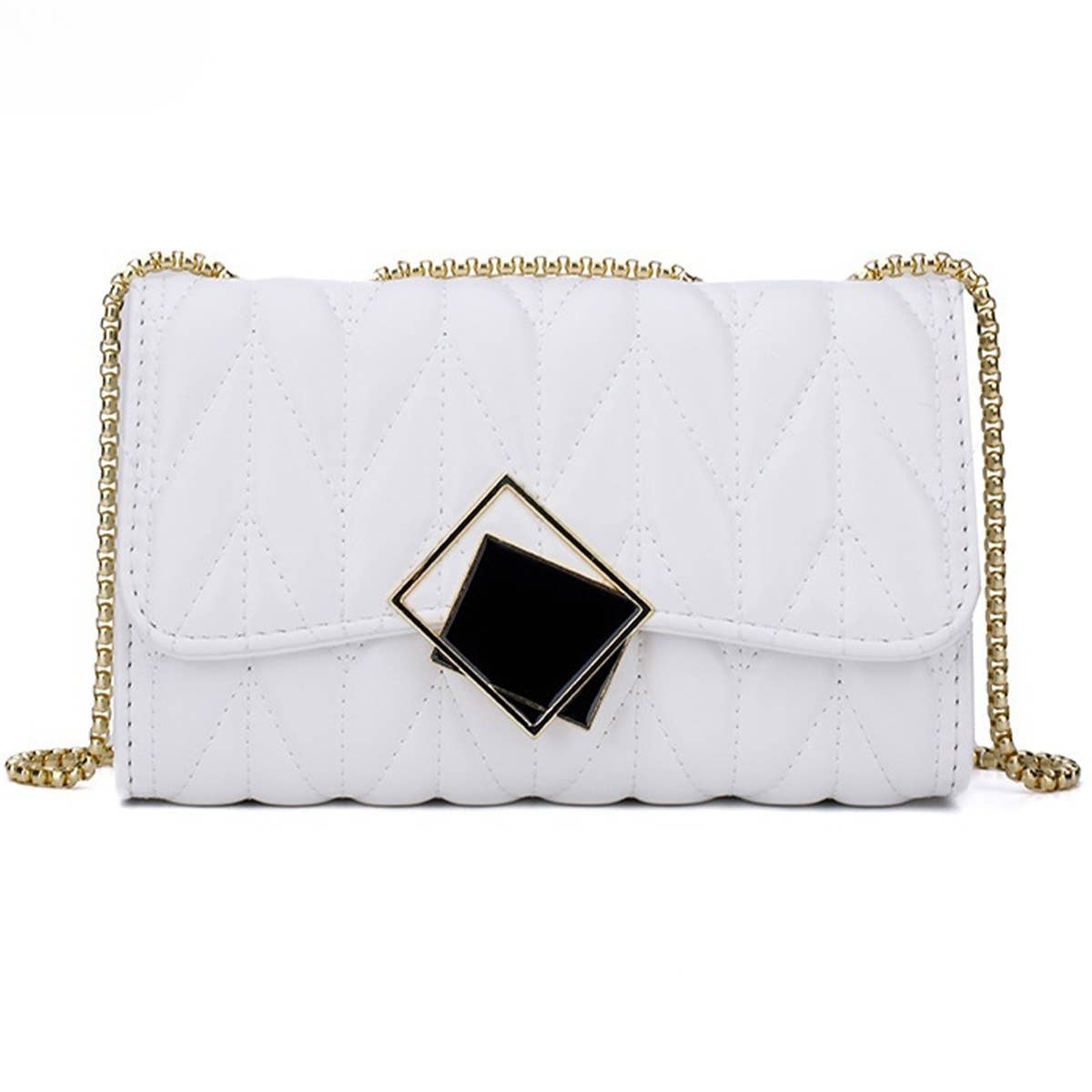 FASHION DIAMOND PATTERN EMBROIDERED SHOULDER BAG_CUAB0170