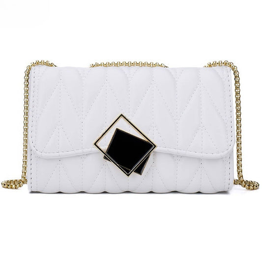 FASHION DIAMOND PATTERN EMBROIDERED SHOULDER BAG_CUAB0170