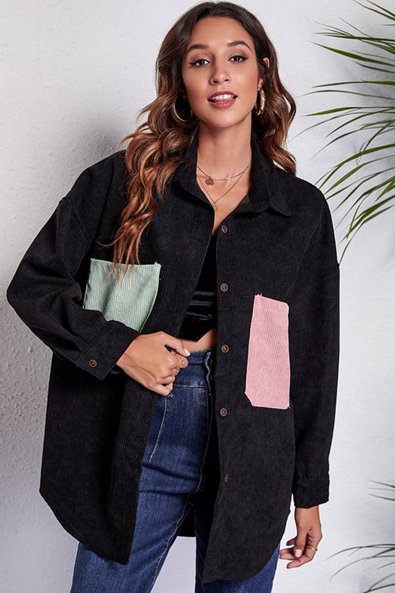 CWOCO1170_LOOSE CORDUROY DROPPED SHOULDER SHIRT JACKET