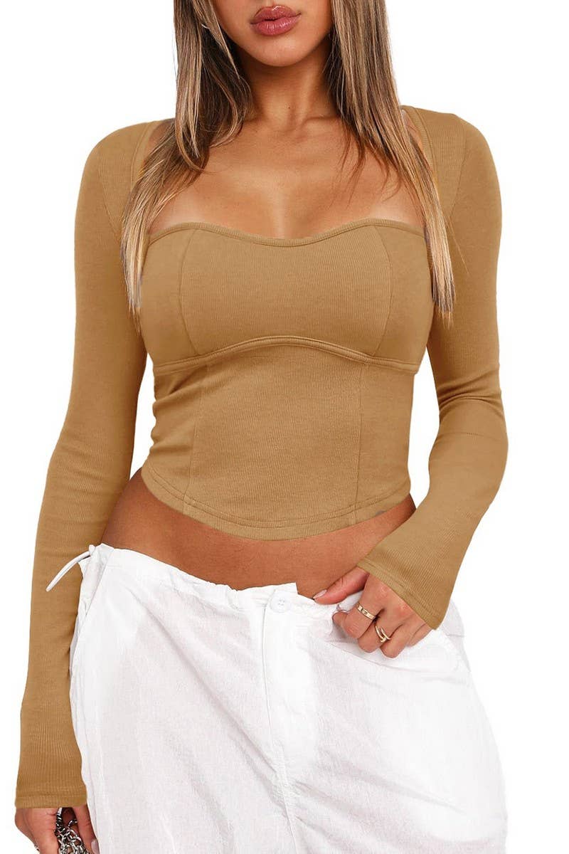 CWTBLL1616_LONG SLEEVE SQUARE NECK KNIT PULLOVER TOP