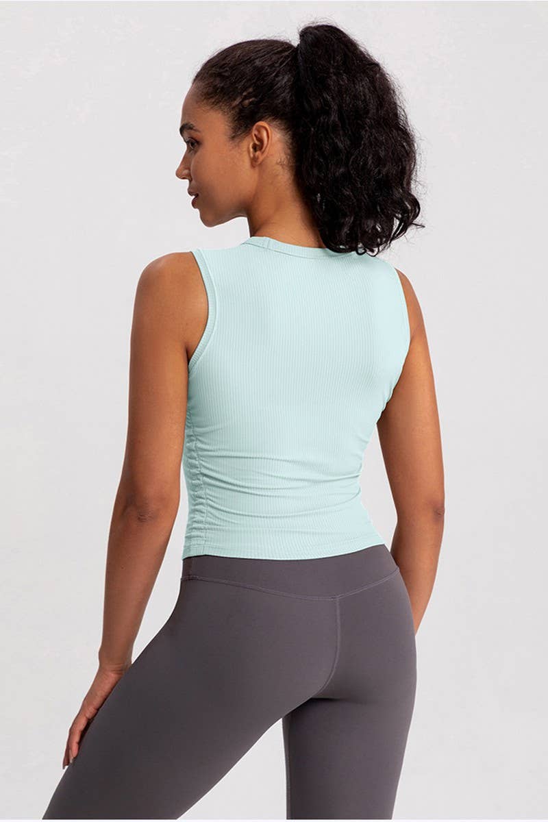 CWTBLSL0581_SOLID COLOR SPORTS FITNESS RUNNING VEST