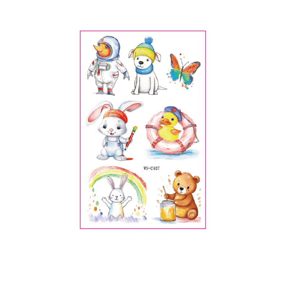 Forest Animal Tattoo Stickers Waterproof