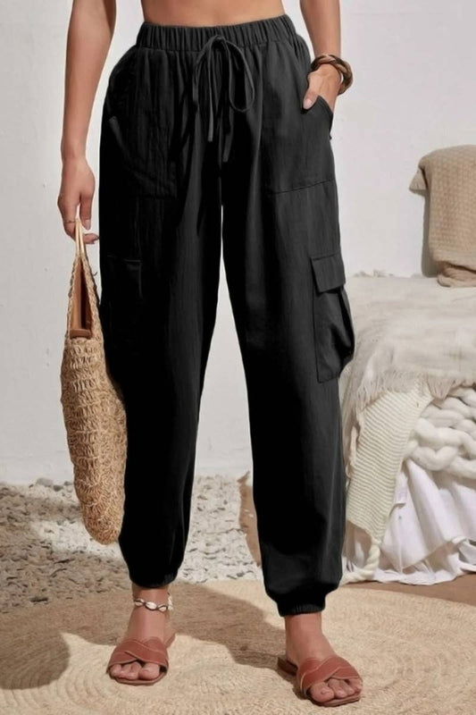 CWBMP0141_SUMMER ALL-IN-ONE CASUAL POCKET CARGO PANTS