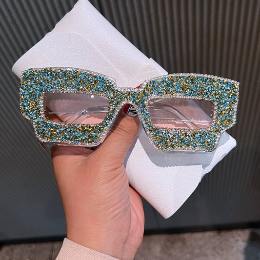 FASHIONABLE AND STYLISH DIAMOND-STUDDED SUNGLASSES_CWASG0800