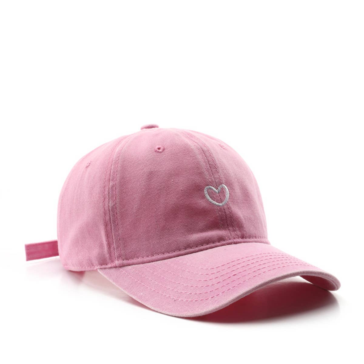 Vintage Washed Distressed Heart Embroidery Cap_CWAH1279