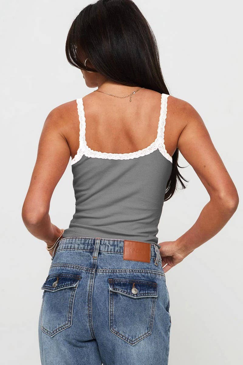 CWTTK0801_SOLID COLOR SLIM LACE CAMISOLE