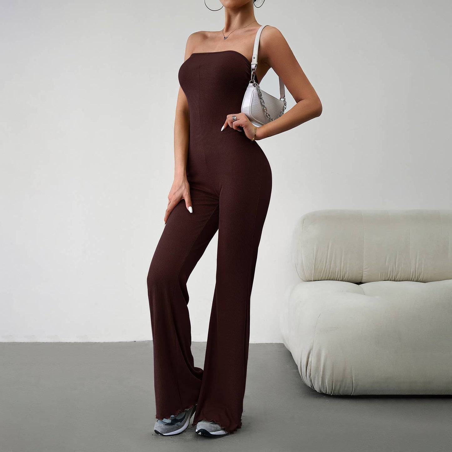 ELEGANT SLIM SEXY STRAPLESS JUMPSUIT