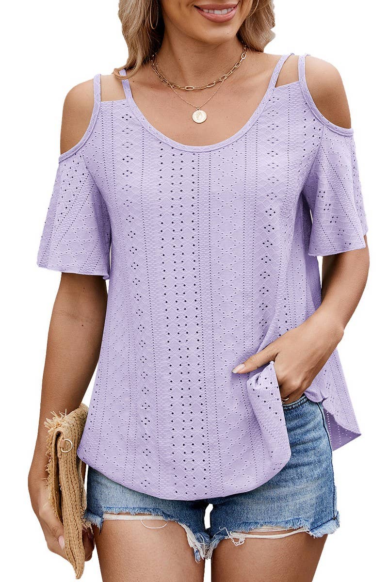 CWTBLS1722_DOUBLE STRAP OFF-THE-SHOULDER KNITTED CAMISOLE