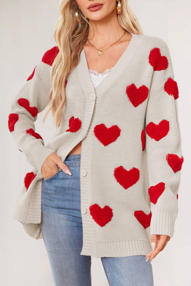 CWOCAL1826_LONG LOVE BUTTON LONG SLEEVE SWEATER CARDIGAN