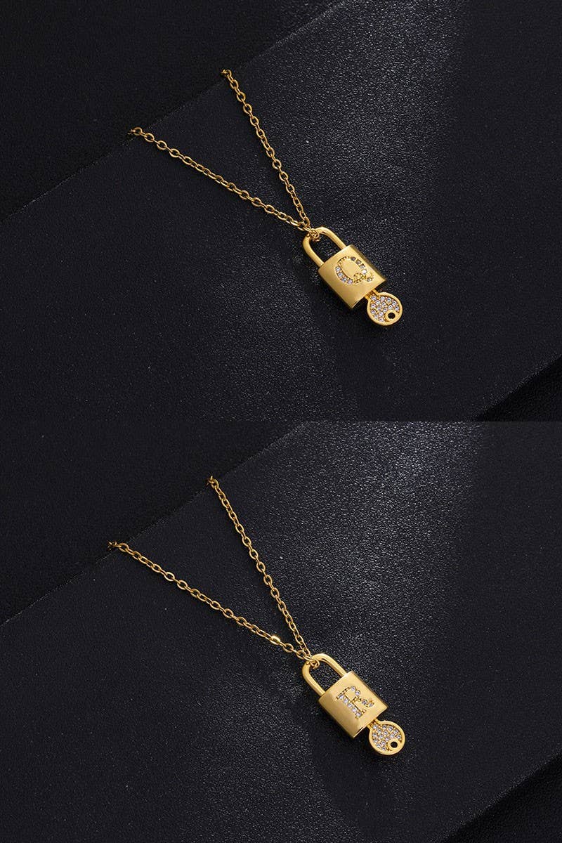 ALPHABET INITIAL PANDANT NECKLACE_CWAJE270