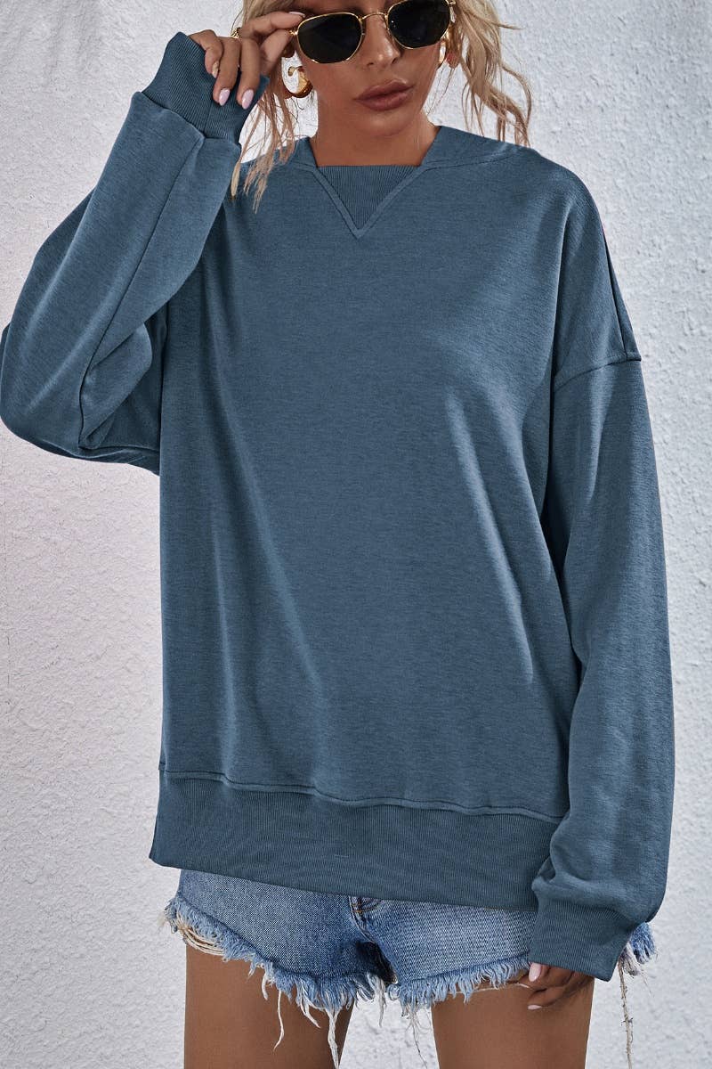 CWTBLL2619_WINTER CASUAL FLEECE LONG-SLEEVED HOODIE