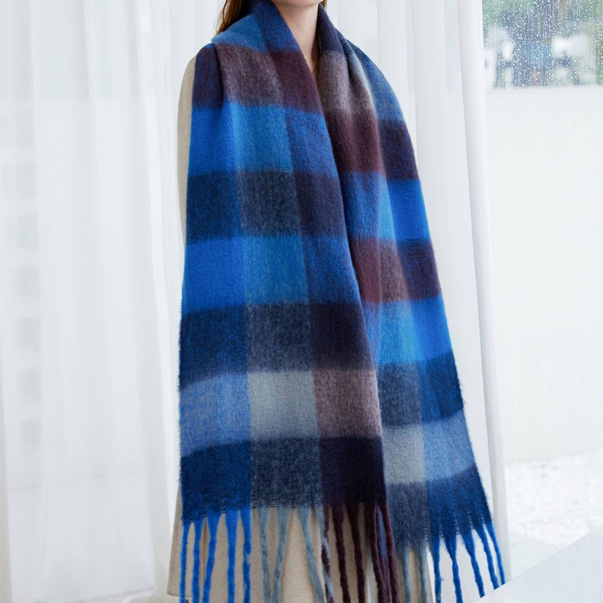 CWASC1578_WINTER PLAID THICKENED WARM SCARF SHAWL