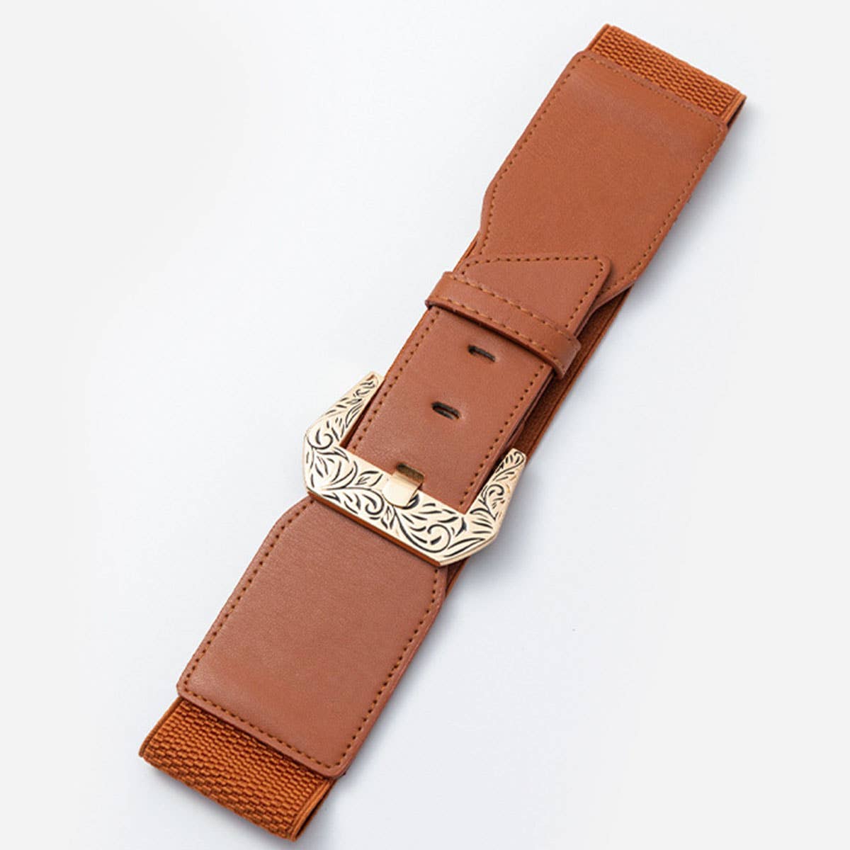 Fashionable retro carved needle buckle waist belt