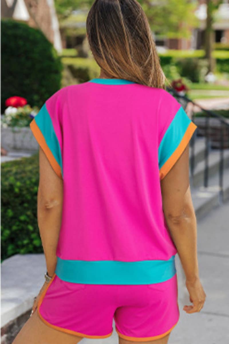 CWSS0720_SUMMER SPORTS SHORT SLEEVE TOP SHORTS SUIT