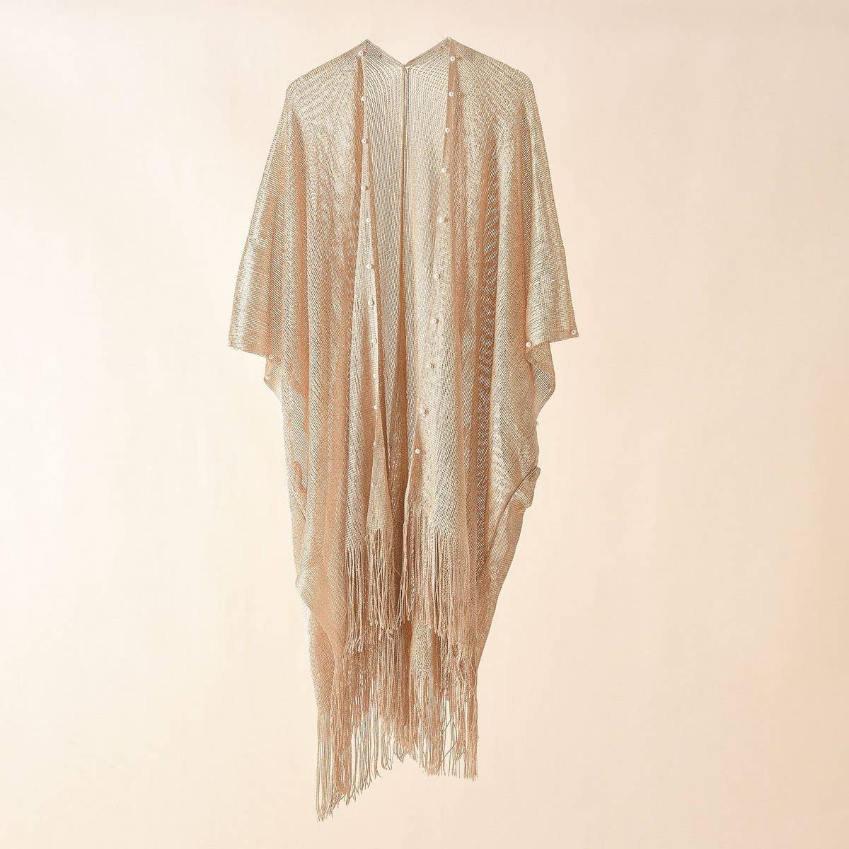 LONG TASSEL LACE FRONT OPEN KIMONO FOR SUMMER