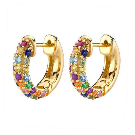 TRENDY COLORFUL RETRO EARRINGS