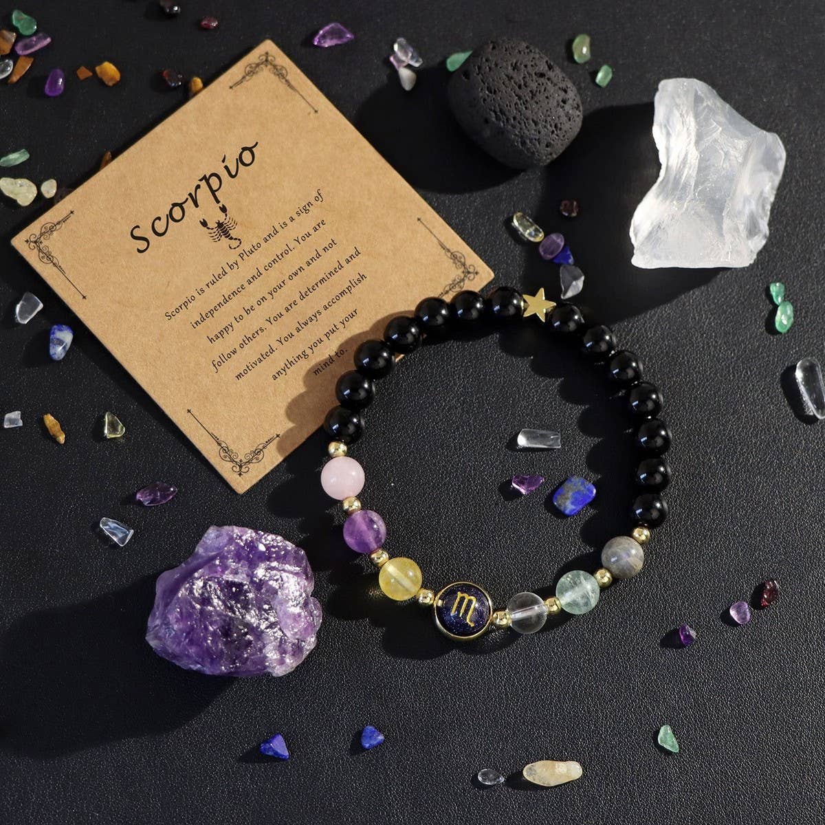 TWELVE CONSTELLATIONS BLUE SAND BEADS BRACELET