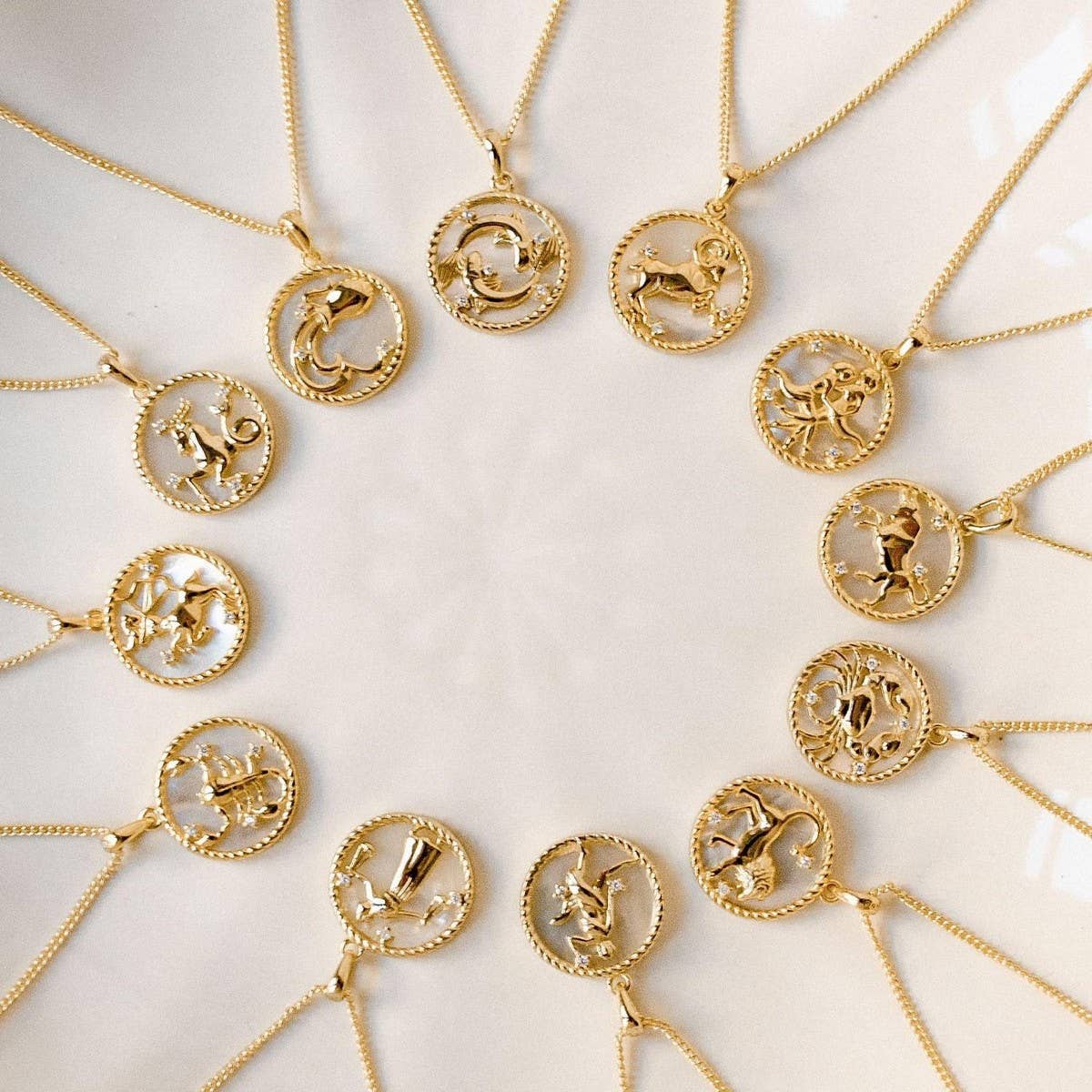 TWELVE CONSTELLATIONS PENDANT NECKLACE