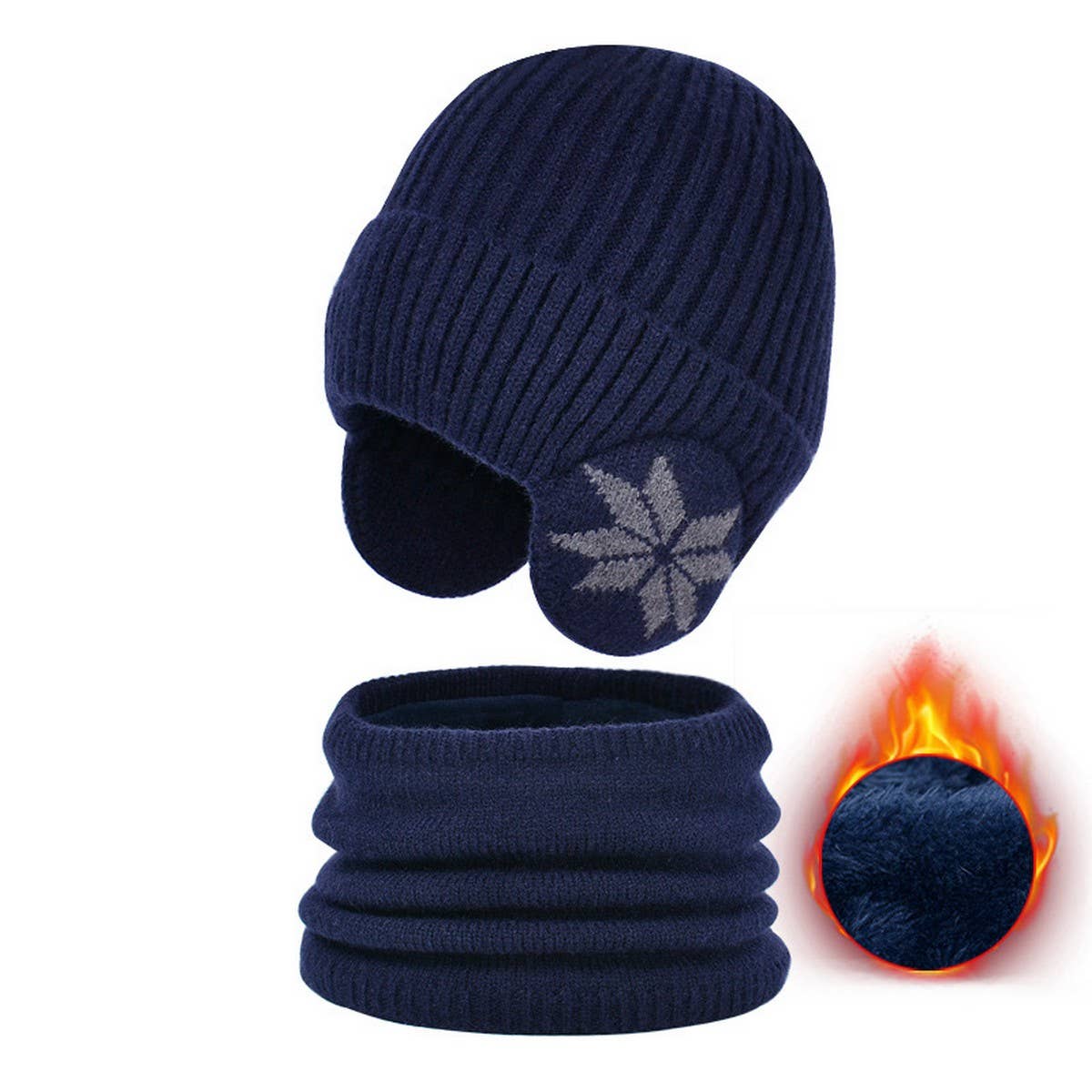 PLUSH WARM HAT AND SCARF TWO PIECE SET_CWASC1134
