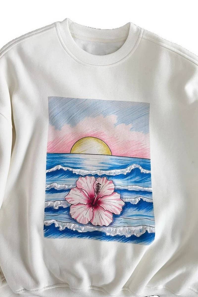 CWTBLL01284_PRINTED CREWNECK PULLOVER SWEATSHIRT