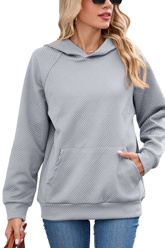 CWOHOL00661_SOLID HOODED POCKET CASUAL SWEATSHIRT