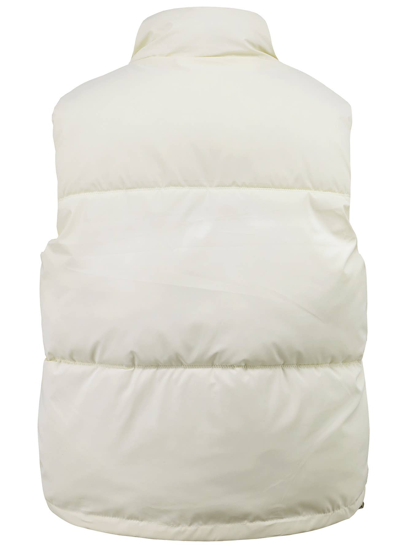 Cotton-padded stand-up collar waistcoat